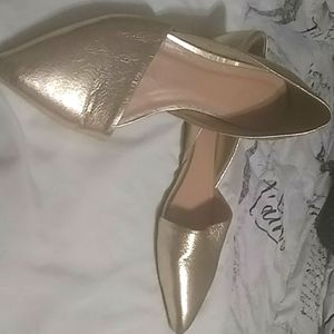 J.crew gold flats size 9 1/2